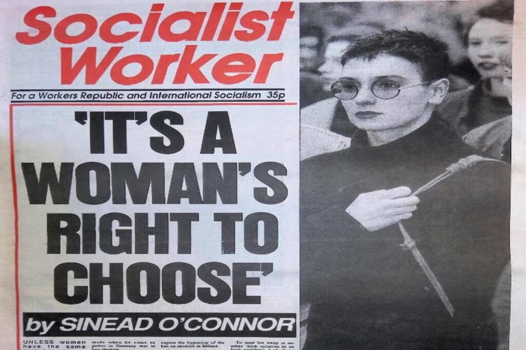 A Picture of Sinead O'Connor in a Newspaper