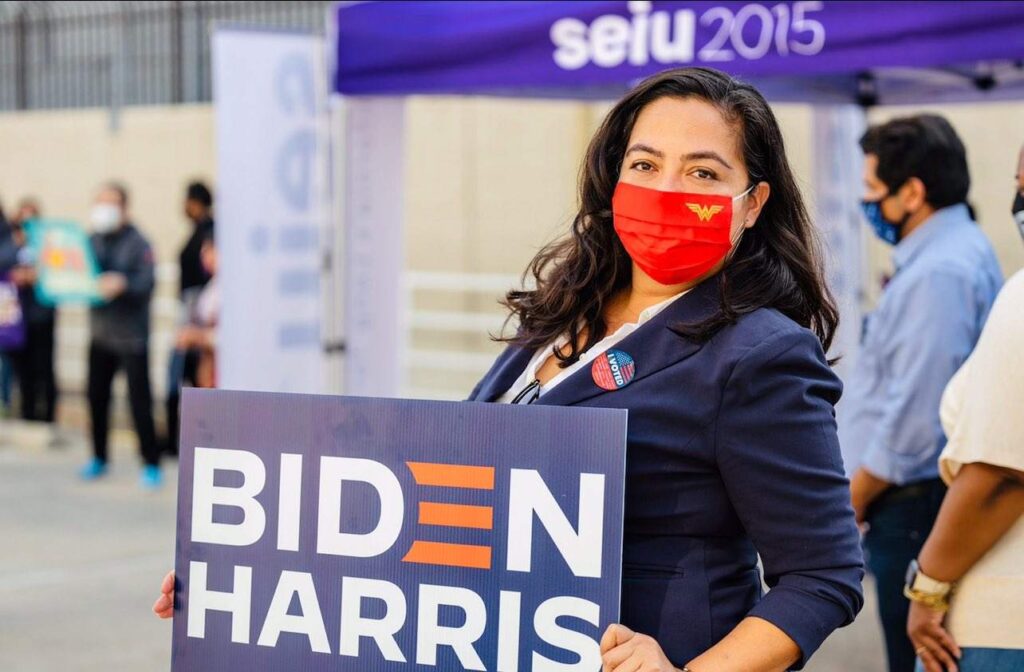 A Picture of the Biden Harris Campaign Which is Against the Project 2025