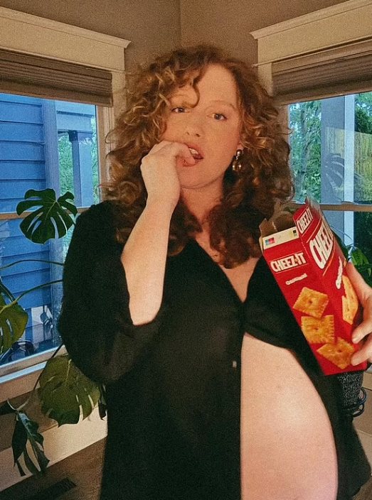 A Picture of Abigail Anderson, revealing her baby bump