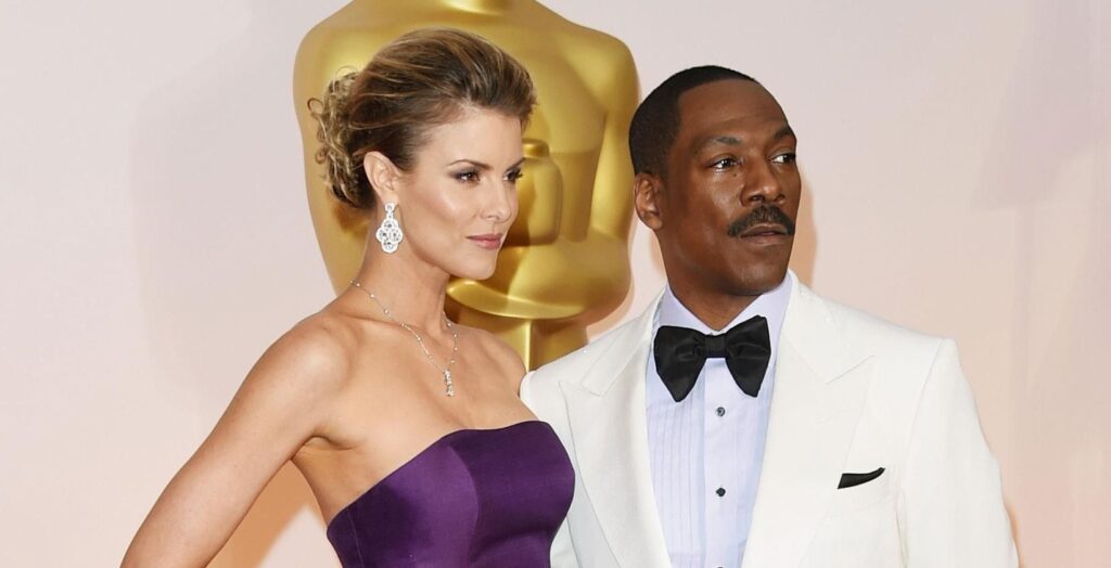 Eddie Murphy and Paige Butcher at the OSCARS in 2015