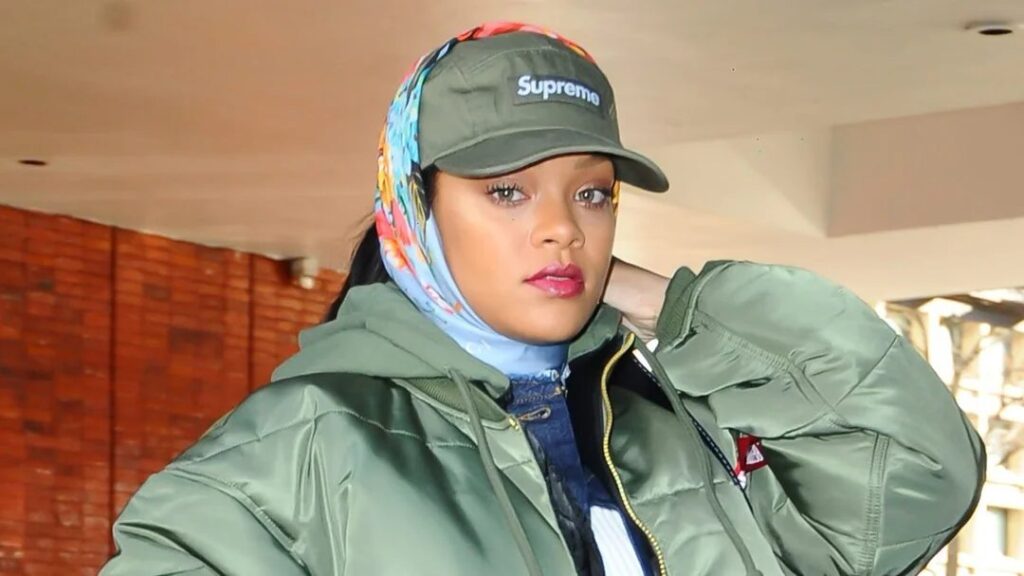 A Picture of Rihanna Wearing Supreme Cap and Jacket