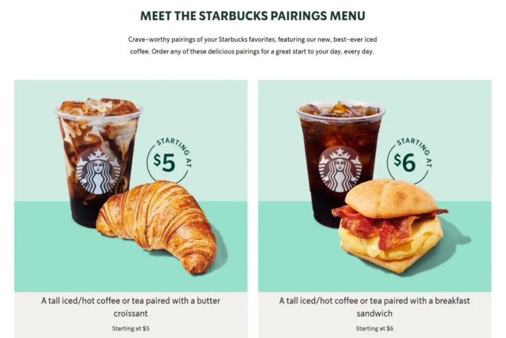 A Picture of the Recent Starbucks Pricing Menu