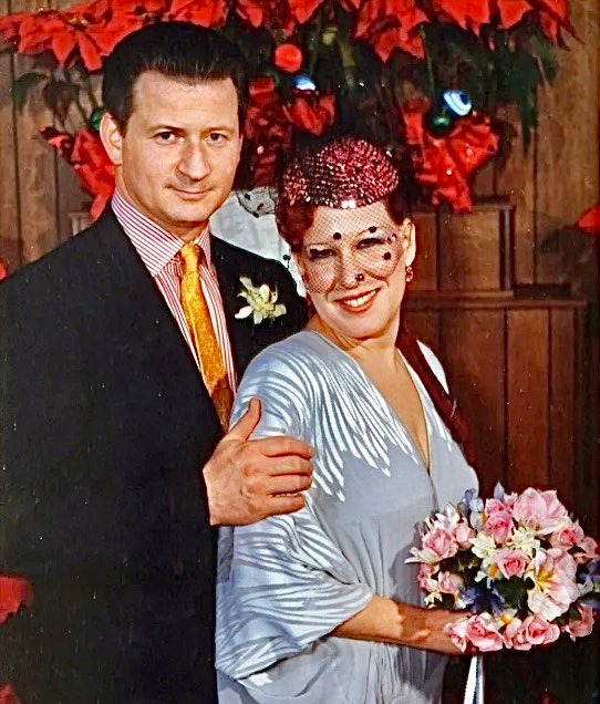 Bette Midler and her husband on their wedding day