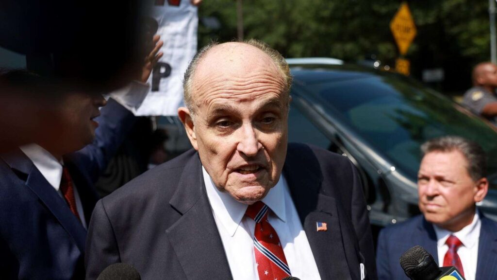 A shot that captured Rudy Giuliani out and about