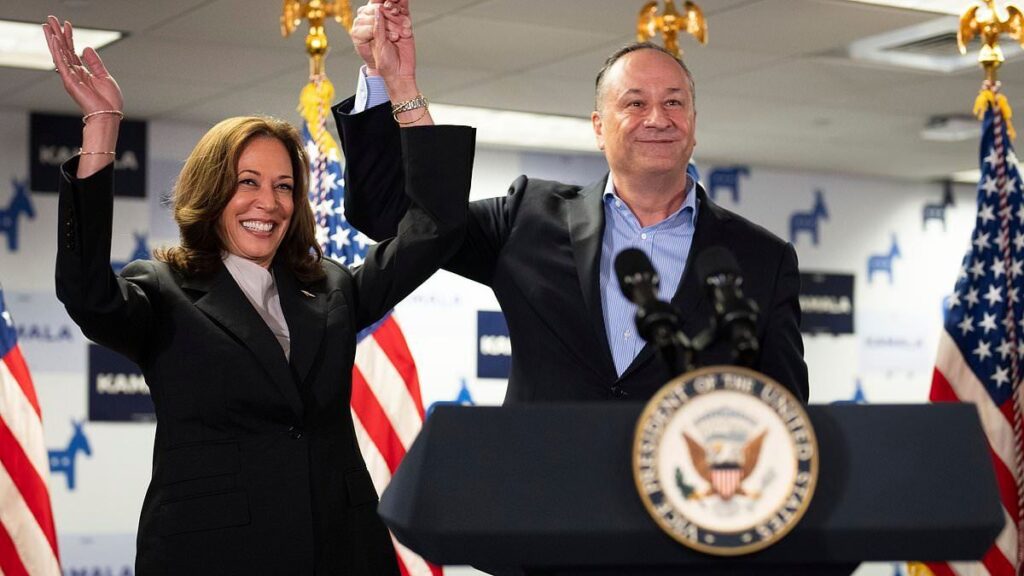 Doug Emhoff with Kamala Harris