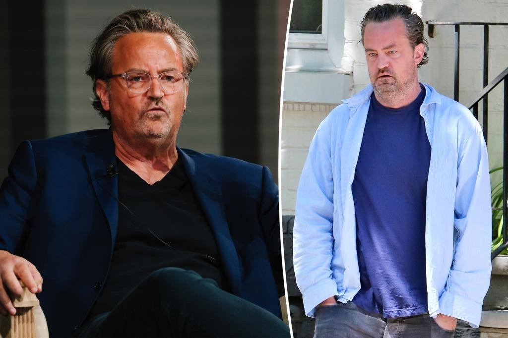 A collage of Matthew Perry pictures 