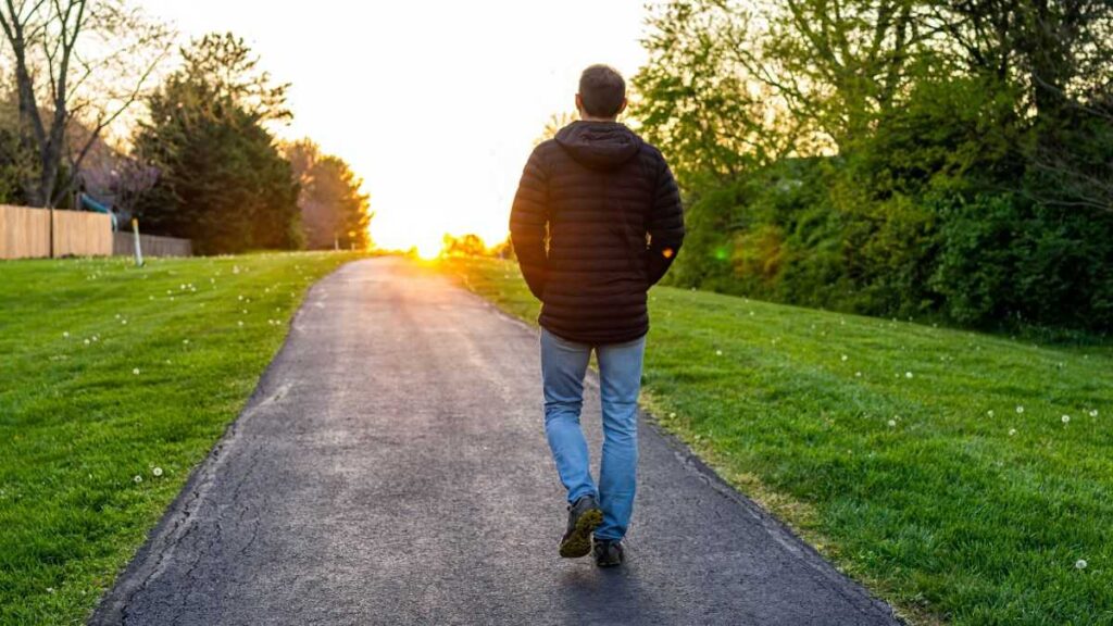 A man taking a walk