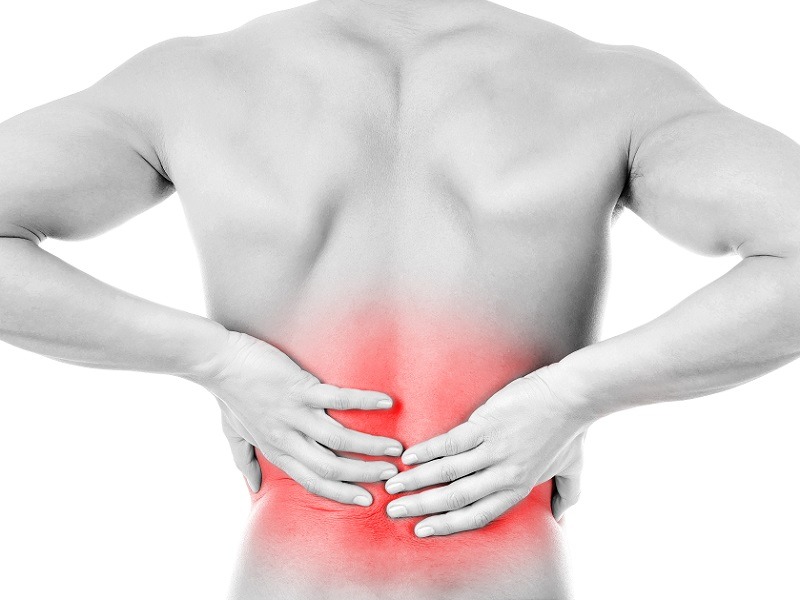 A person suffering from low back pain