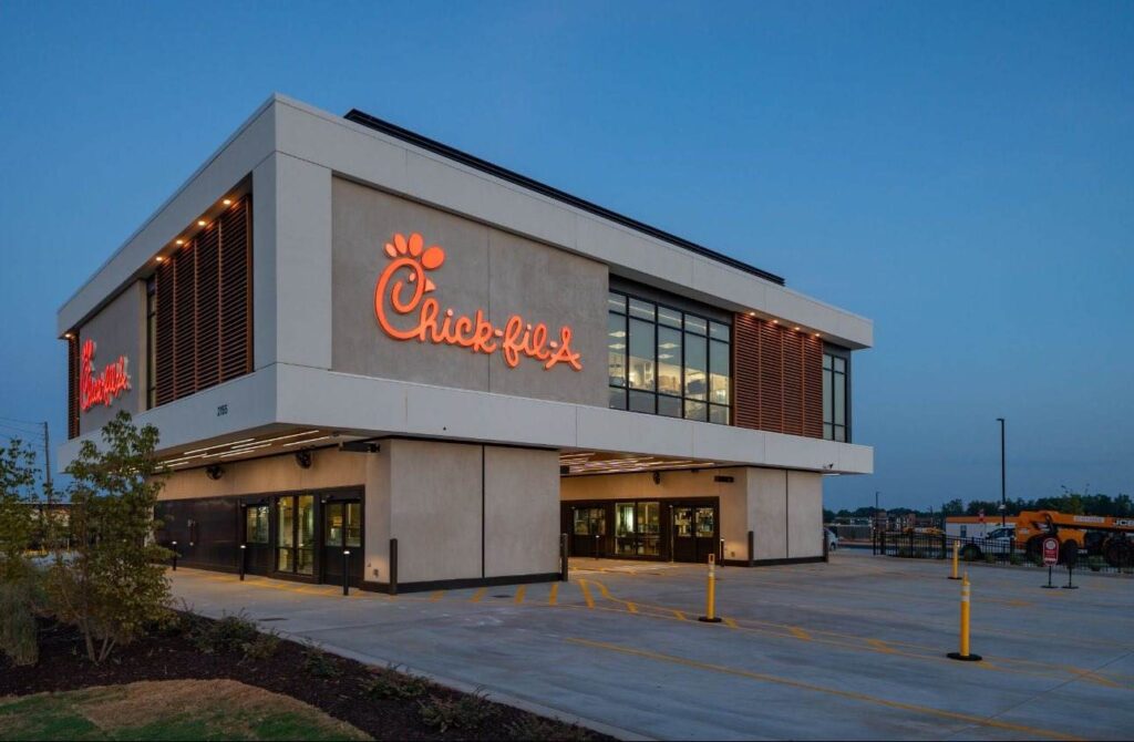 A new Chick-fil-a drive thru