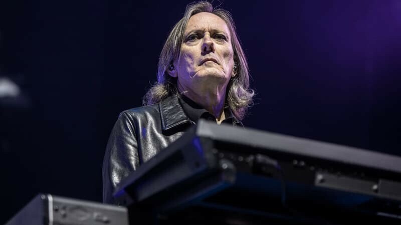 Roger O'Donnell behind a keyboard