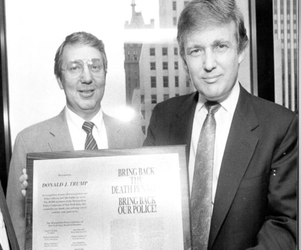 A Picture of Donald Trump and the Central Park 5 Ad