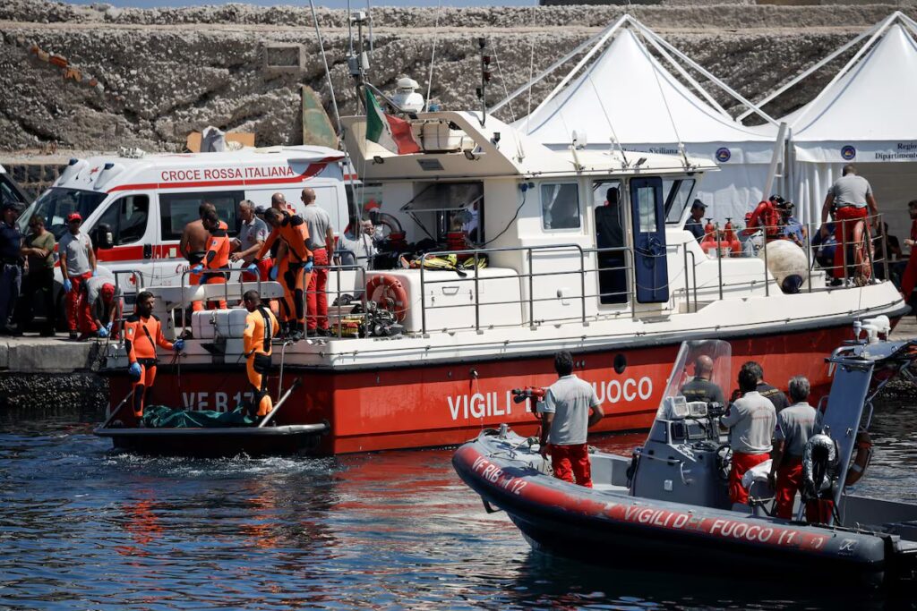 A Picture of the Sicily Yacht Wreck Rescue