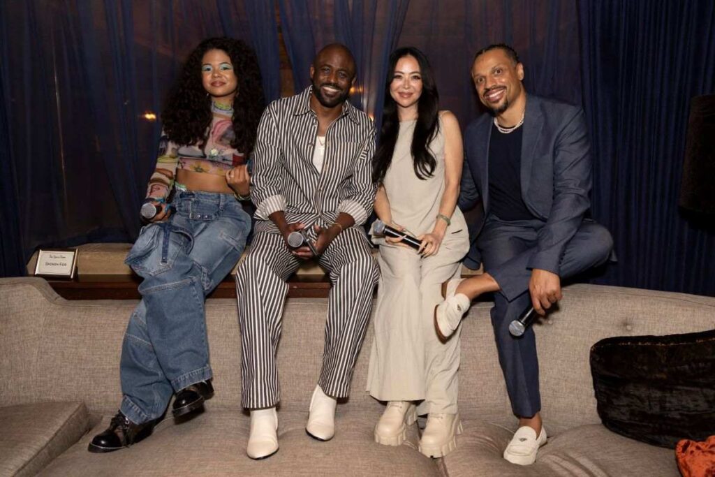 Wayne Brady with his blended family