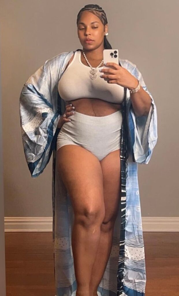 Ashanti in a Fridamom disposable underwear