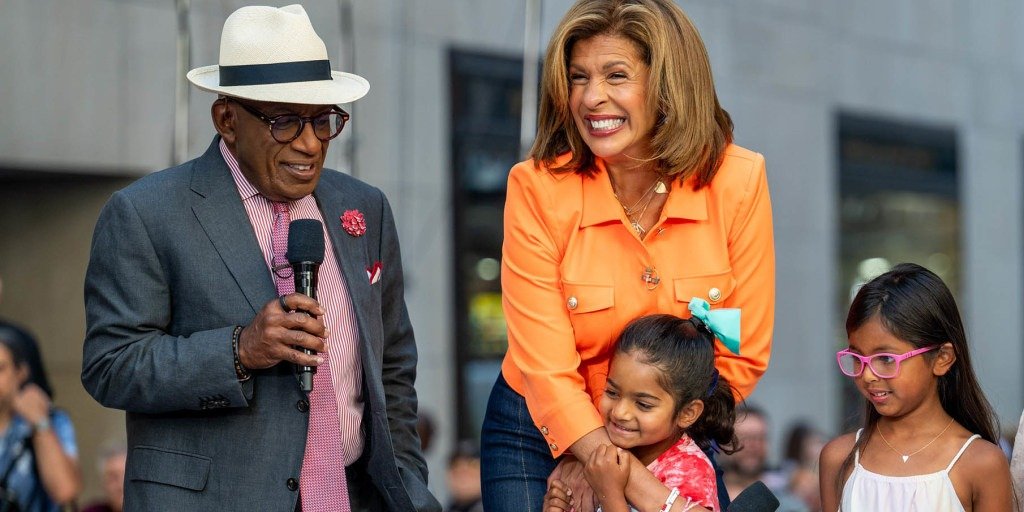 Al Roker with Hoda Kotb and her kids