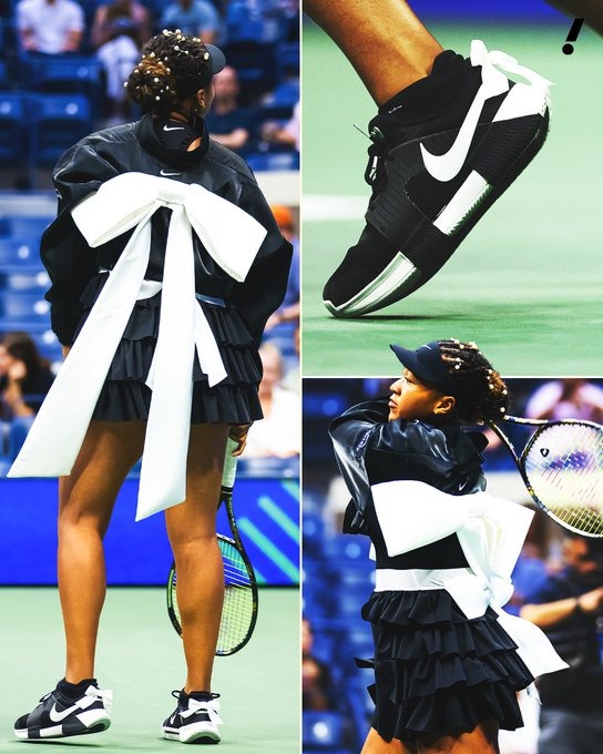 Naomi Osaka rocks her Nike ensemble at the US Open