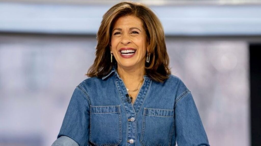 Hoda Kotb captured with laughter on her face