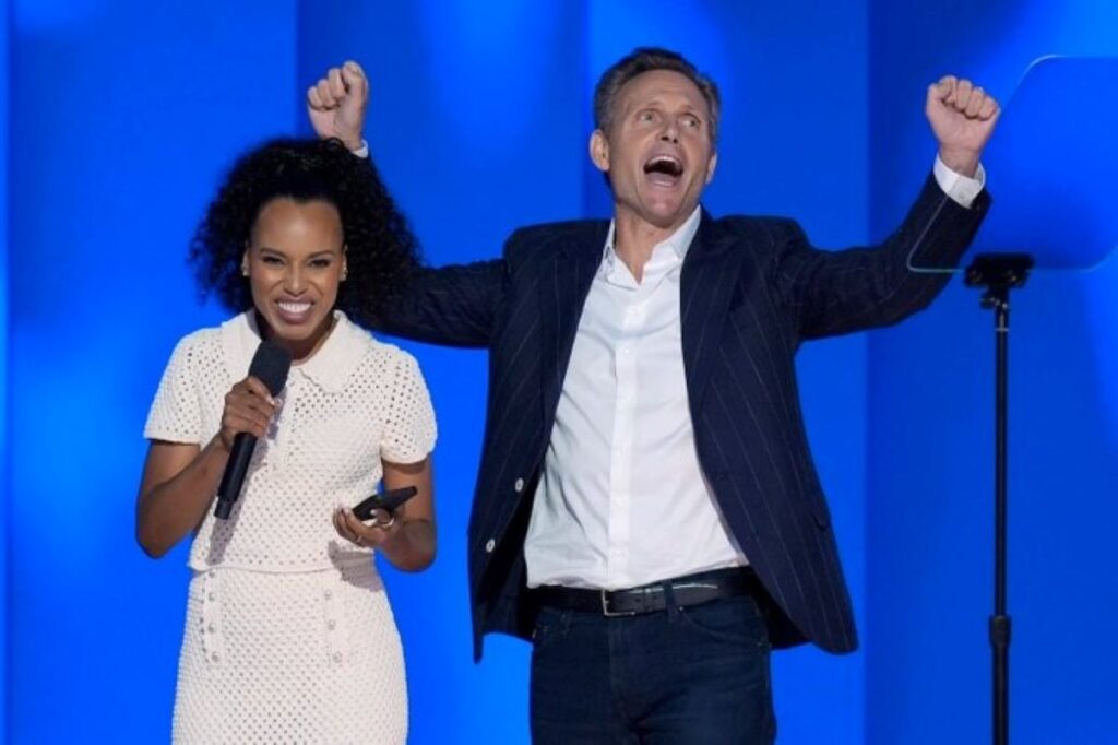 Kerry Washington and Tony Goldwyn at the DNC