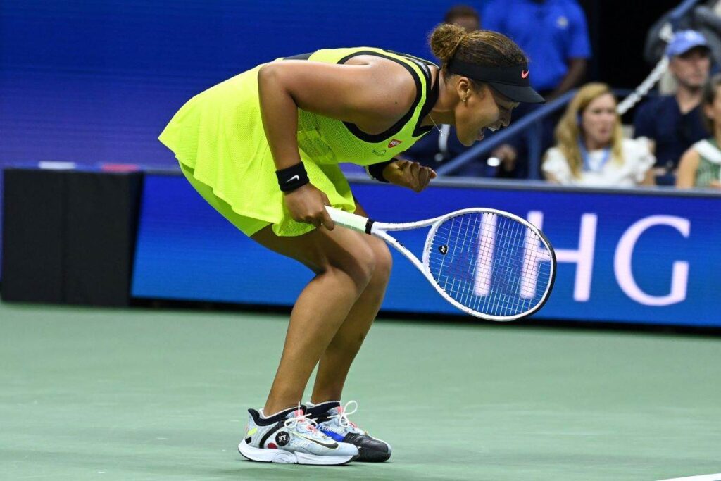 Naomi Osaka overcome with emotion on the tennis court