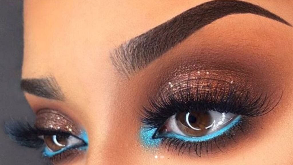 Eye makeup on a woman