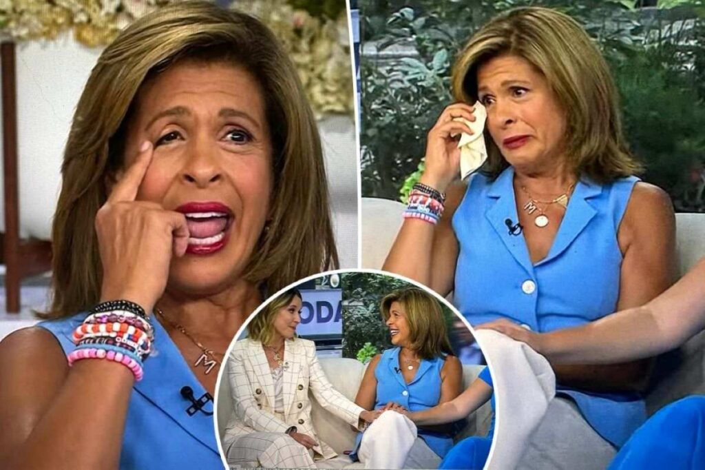 A collage of pictures including one that captured Kotb crying after announcing plans to leave the Today show in 2025