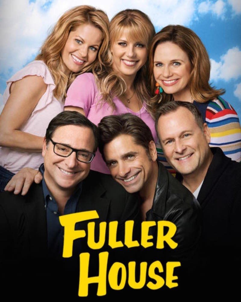 The cast of the "Fuller House" on a poster