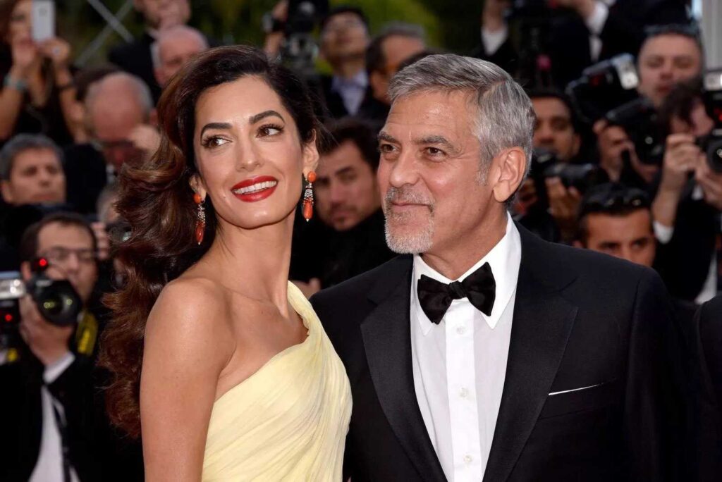 George and Amal Clooney dressed up