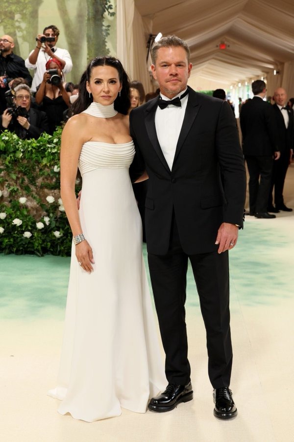 Matt Damon and his wife at the 2024 Met Gala