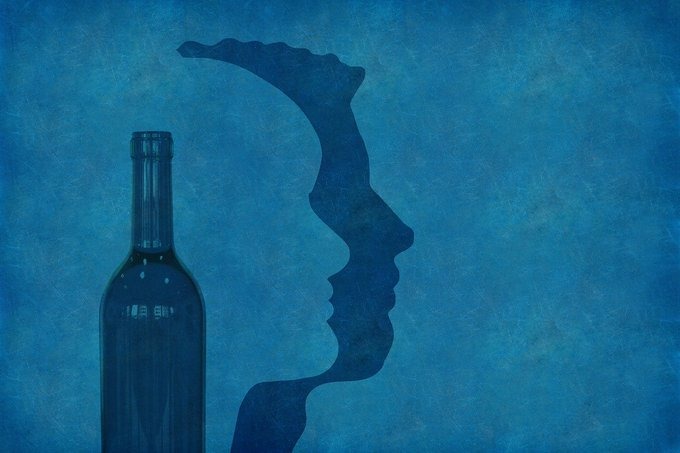 Illustration for alcohol addiction