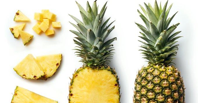 Sliced pineapple