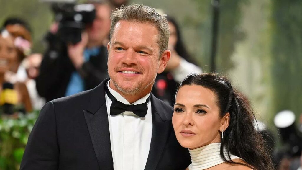 Matt Damon and his wife at the 2024 Met Gala