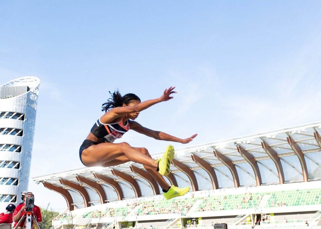 Megan Clark during her pole vault era