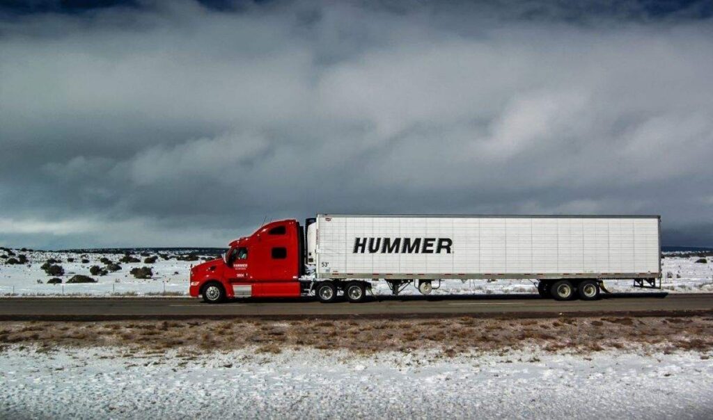 A truck on the road