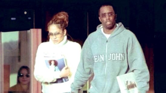 An old shot of Sean Combs with J.Lo